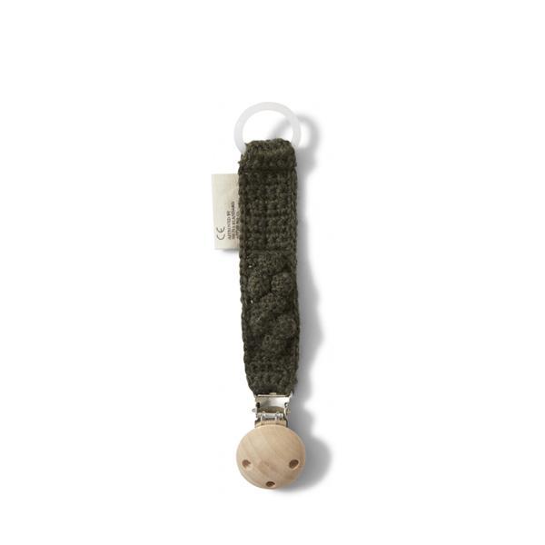 Pacifier clip merino wool walnut Holder Konges sløjd 