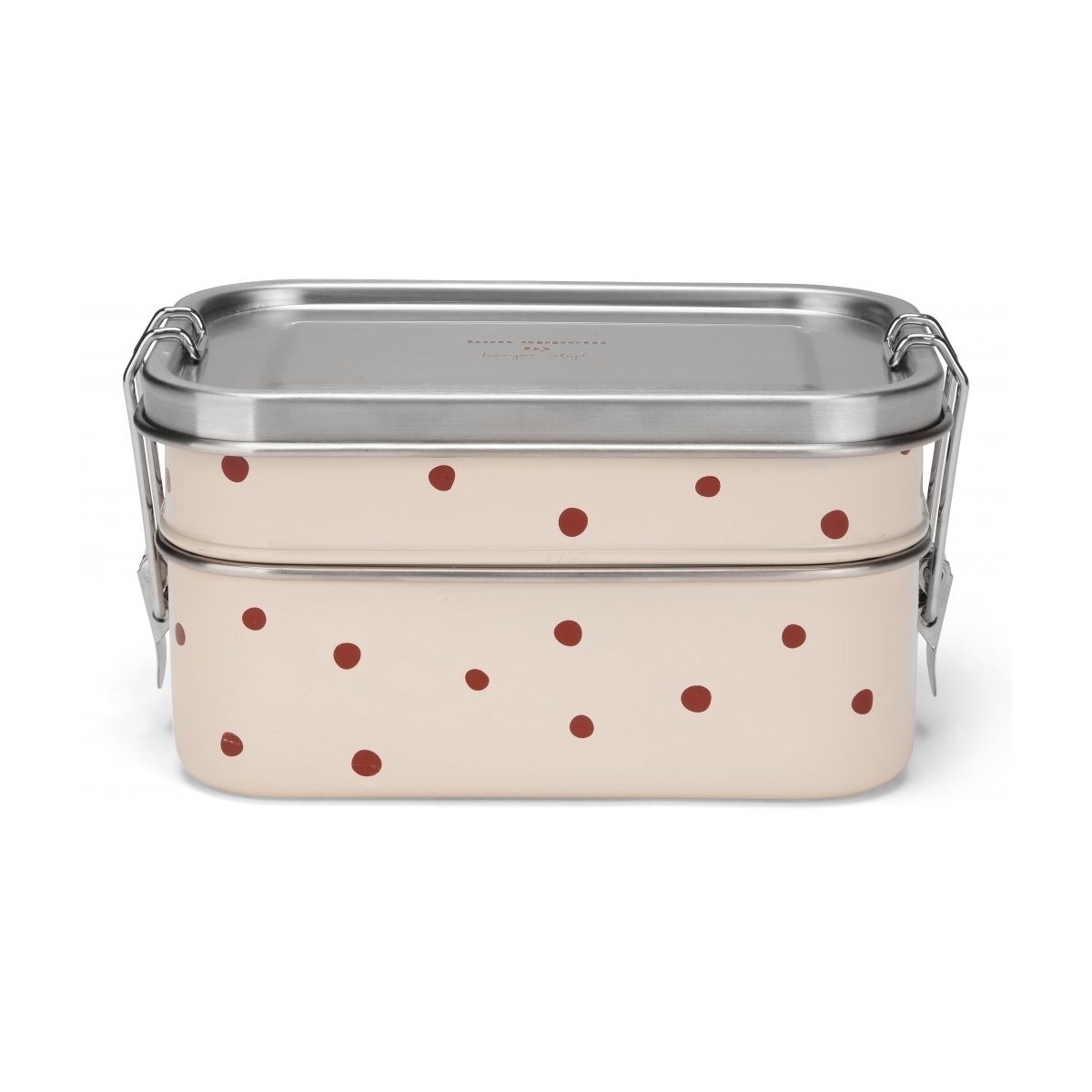 Waterproof lunch box raspberry red dots Konges sløjd Dinnerware Konges sløjd 