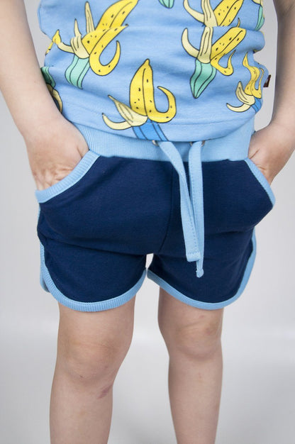Retro running shorts blue Bottoms Moromini 