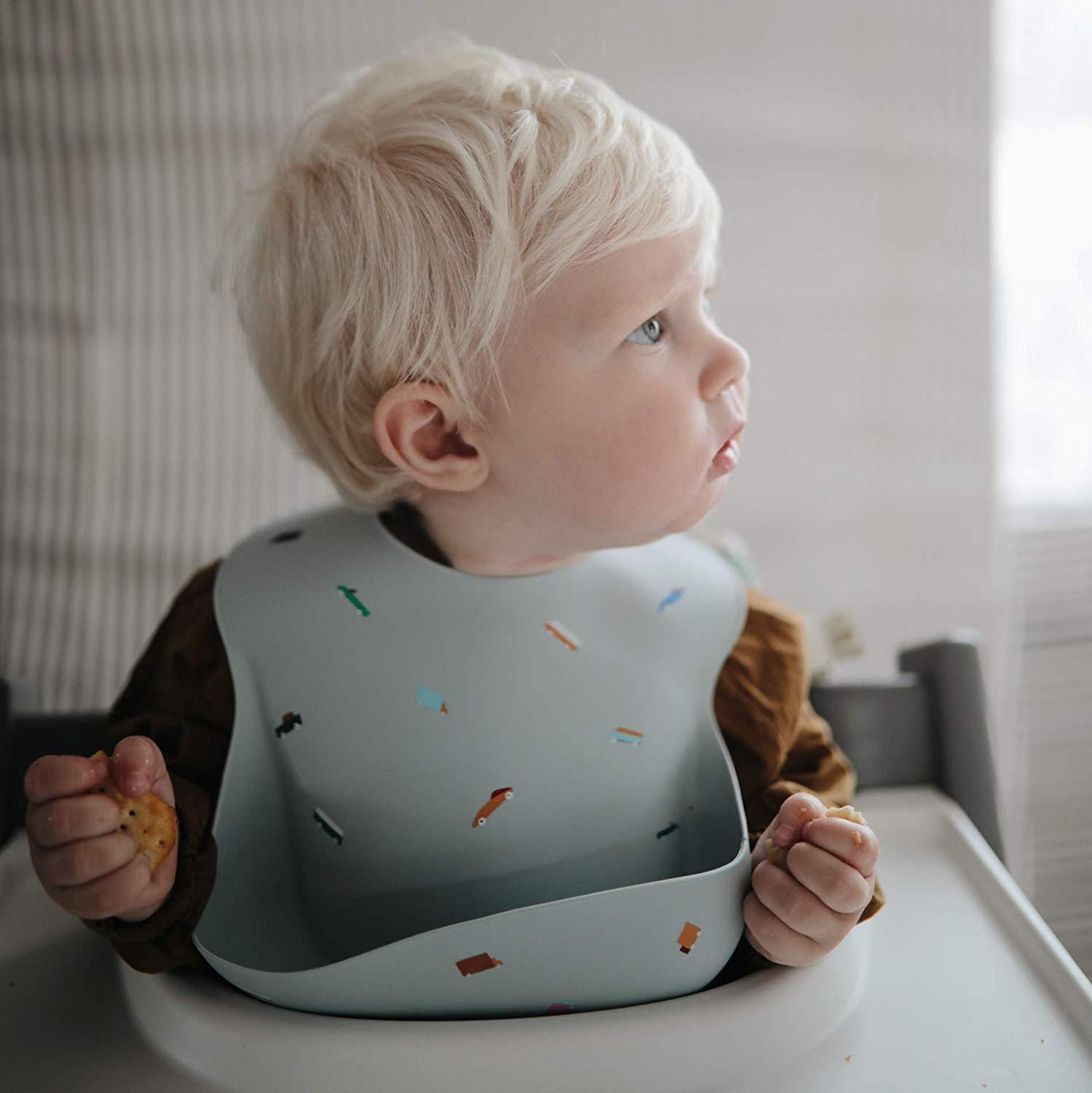 Silicone baby bib tradewinds mushie bib mushie 