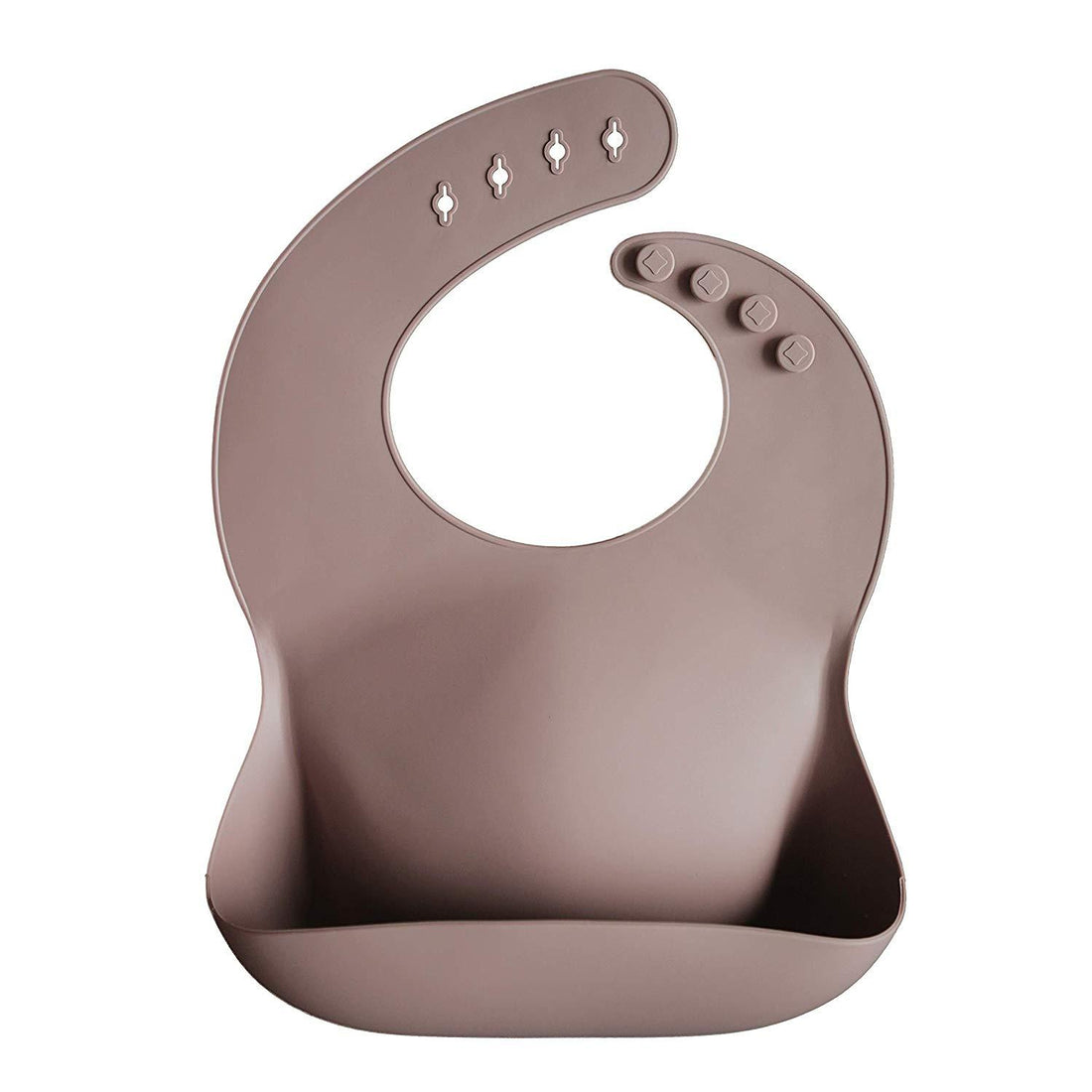 Silicone baby bib warm taupe mushie bib mushie 
