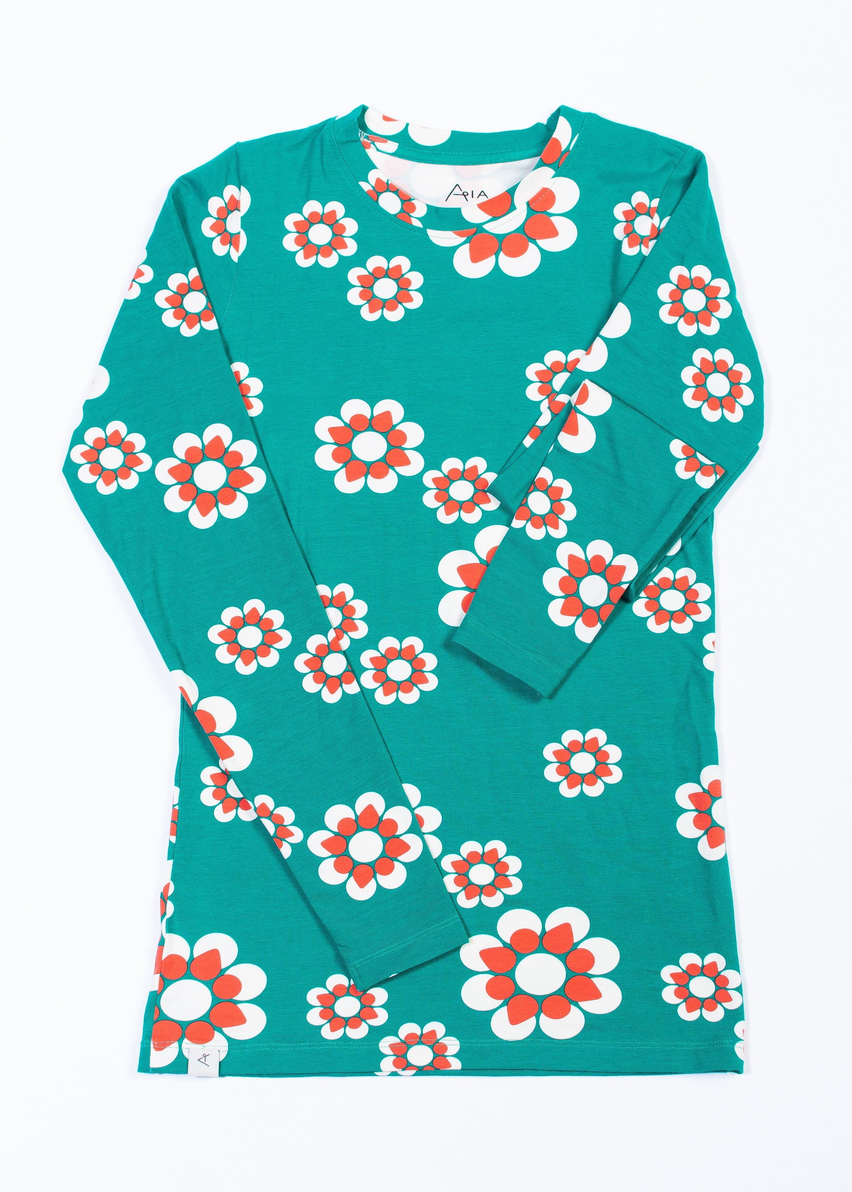 The everyday long sleeve pepper green flower heaven AiA WOMAN AlbaBaby Woman Alba of Denmark 