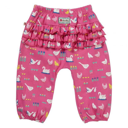 Ruffle trousers - bird babble Bottoms Piccalilly 