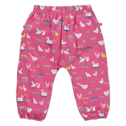 Ruffle trousers - bird babble Bottoms Piccalilly 