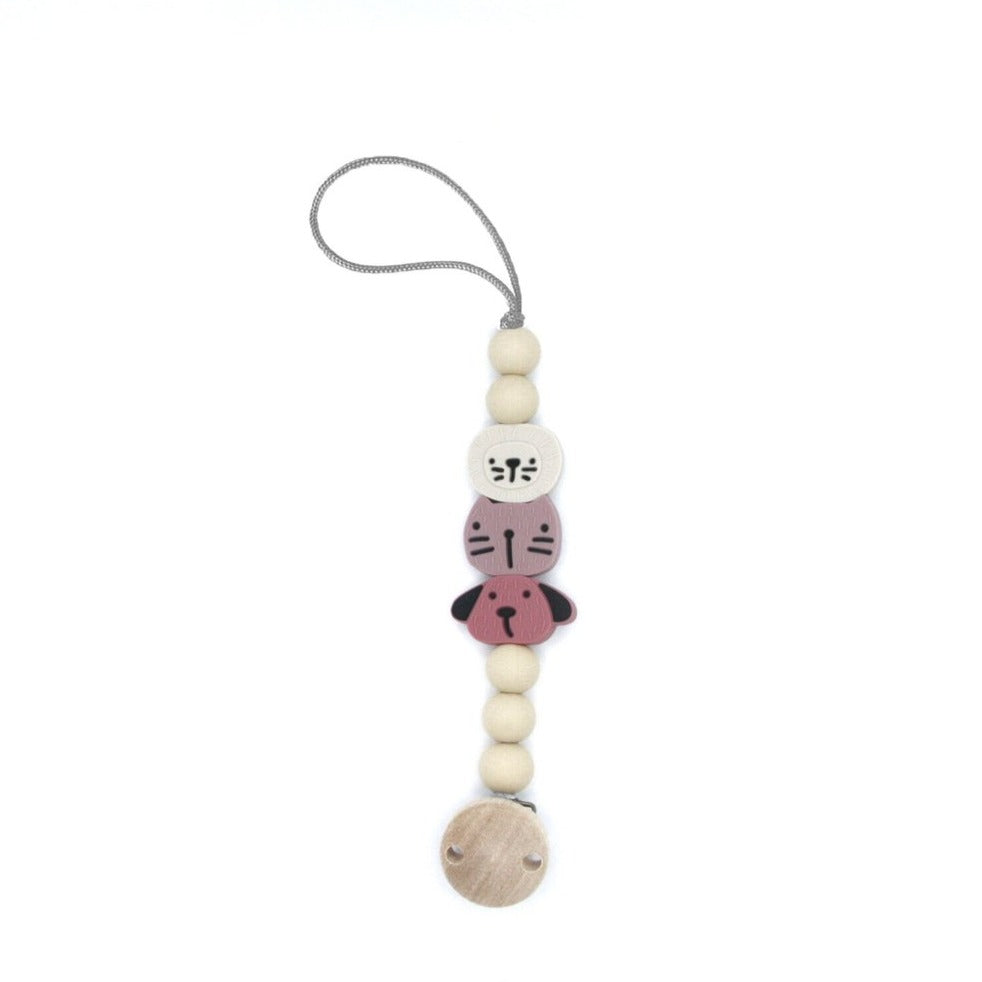 Pacifier clip animals pink pacifier clip the cotton cloud 