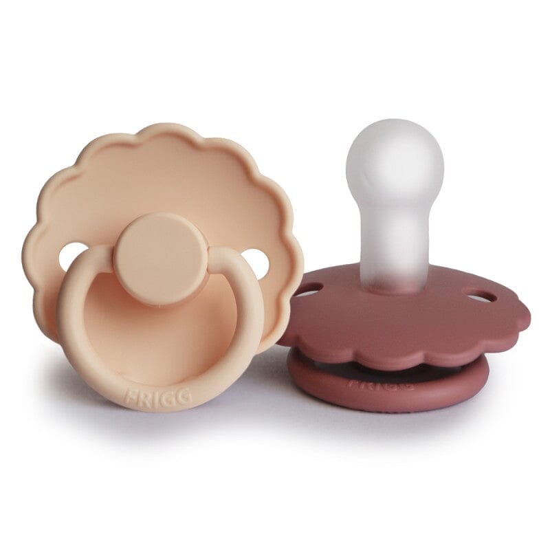 2 chupetas daisy pink cream/blush SILICONE Frigg Pacifier FRIGG