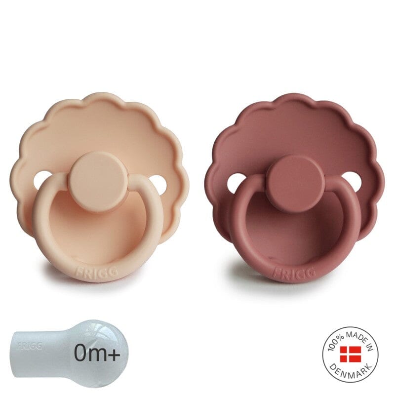 2 chupetas daisy pink cream/blush SILICONE Frigg Pacifier FRIGG