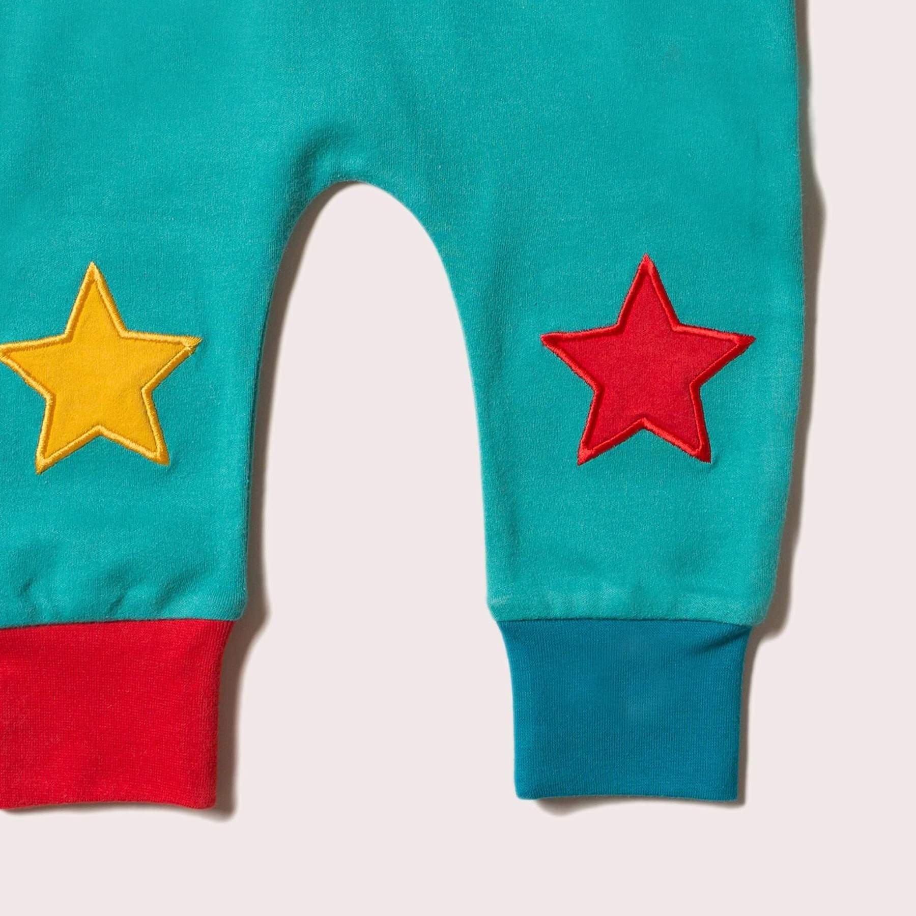 Peacock blue star joggers Bottoms Little Green Radicals 