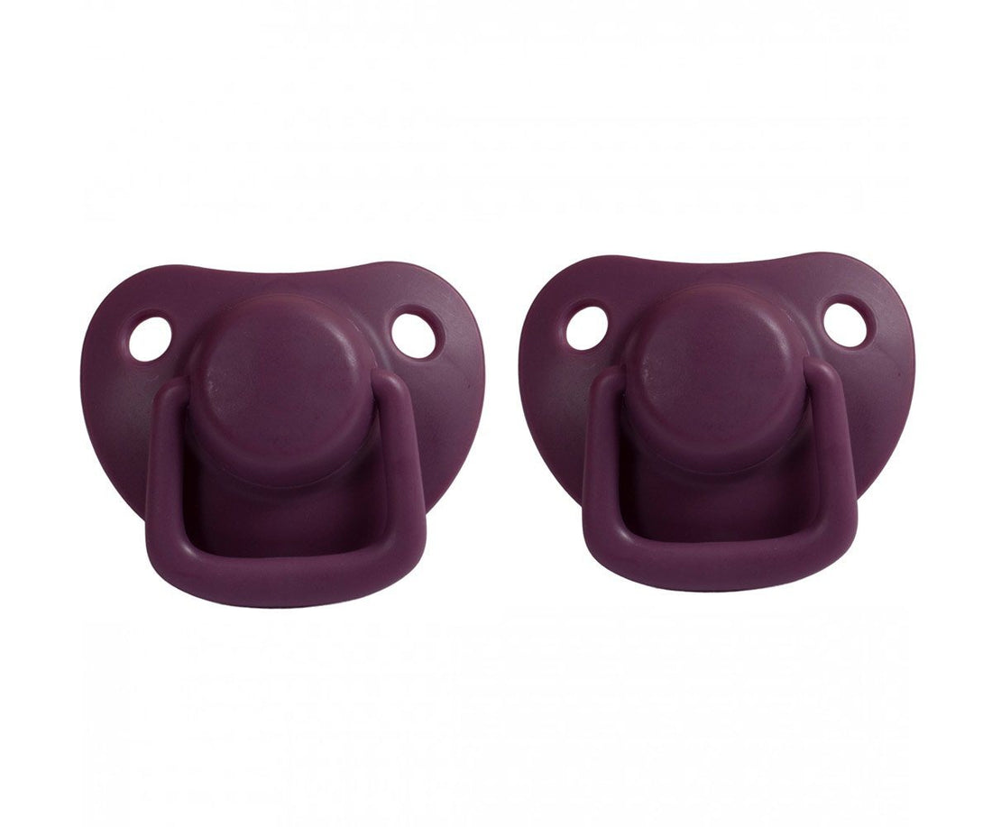 Pacifiers 2-pack plum 0-6M Filibabba accessories Filibabba
