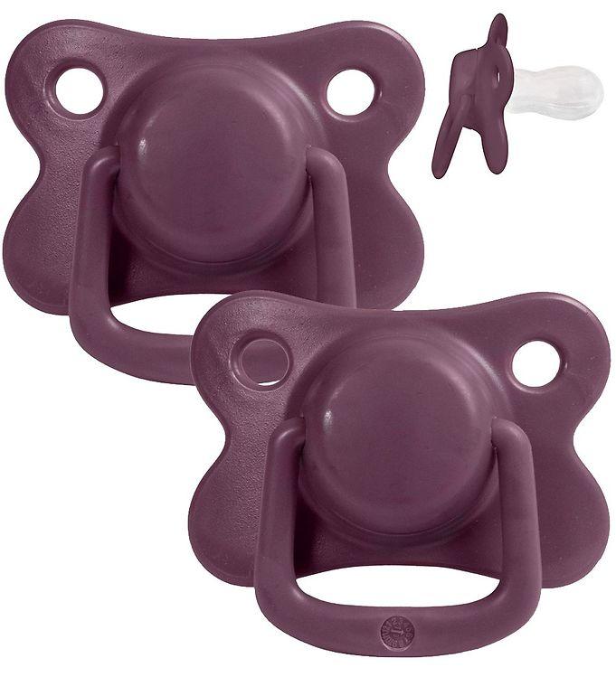 Pacifiers 2-pack plum +6M Filibabba accessories Filibabba