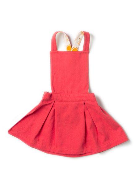 Red pinafore dress Dresses Little Green Radicals 