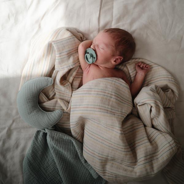Mantinha doudou Lua roman green Muslin mushie 
