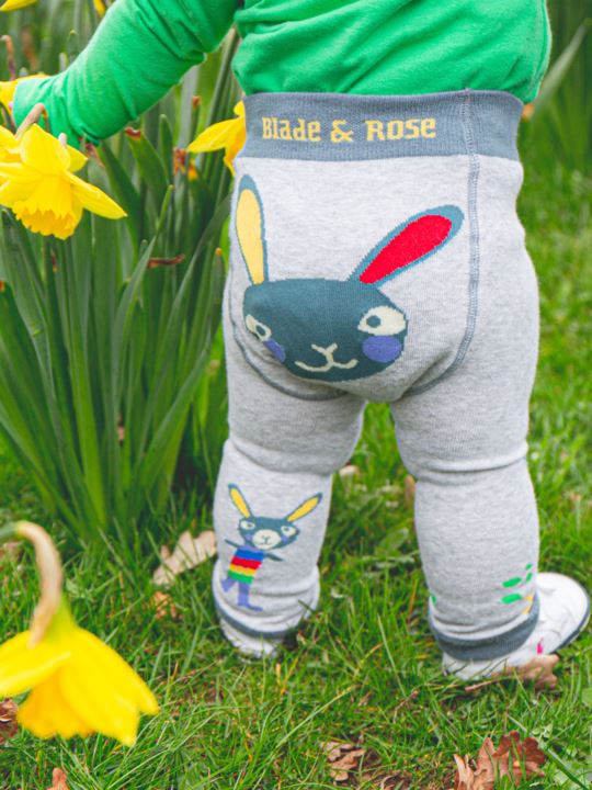 Leggings garden bunny grey Bottoms Blade &amp; Rose 