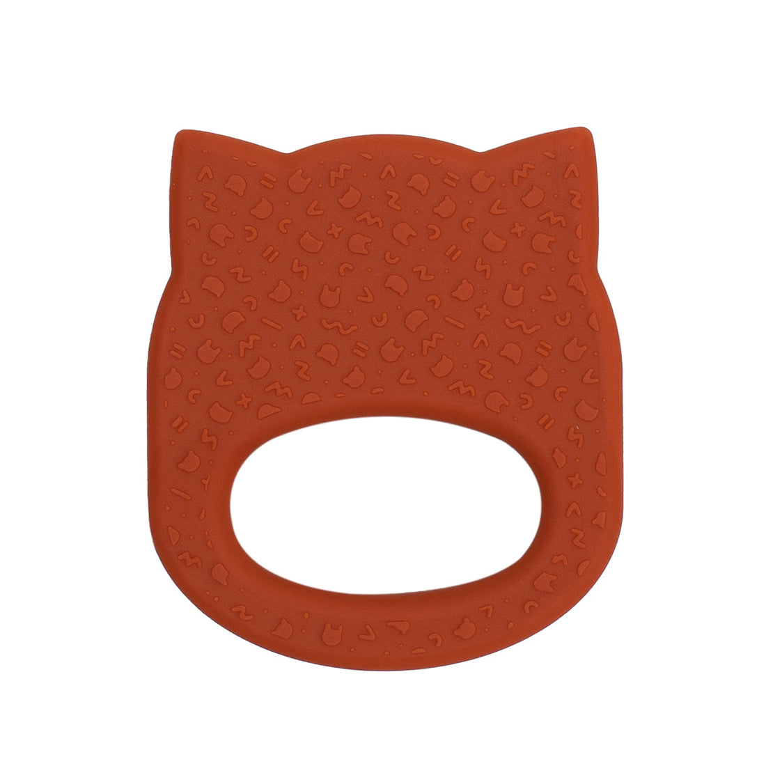 Mordedor silicone cat burnt orange Pacifiers & Teethers we might be tiny