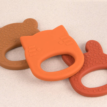 Mordedor silicone cat burnt orange Pacifiers &amp; Teethers we might be tiny 