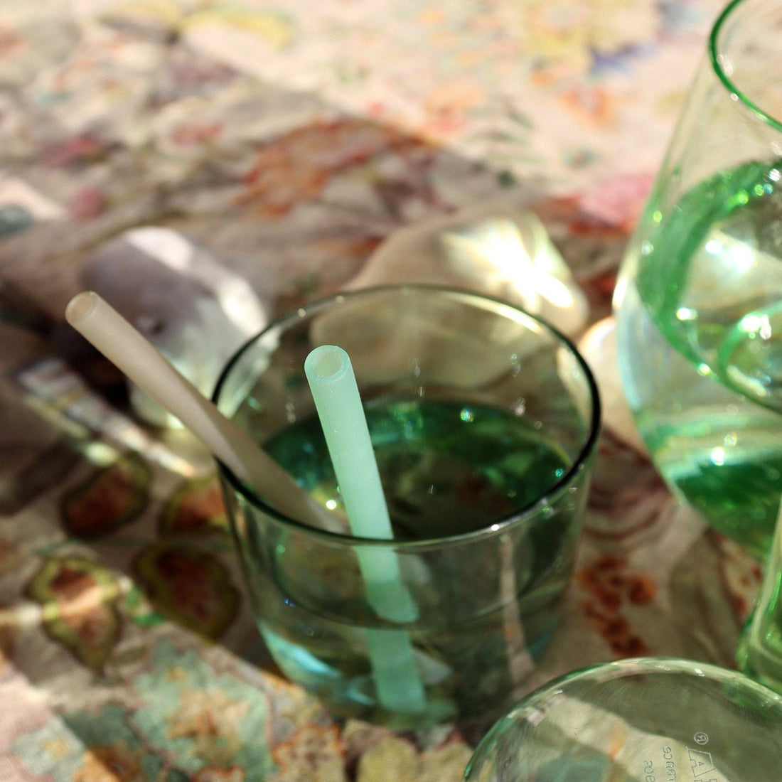 Silicone straws botanical Lille Vilde dinnerware LIlle Vilde