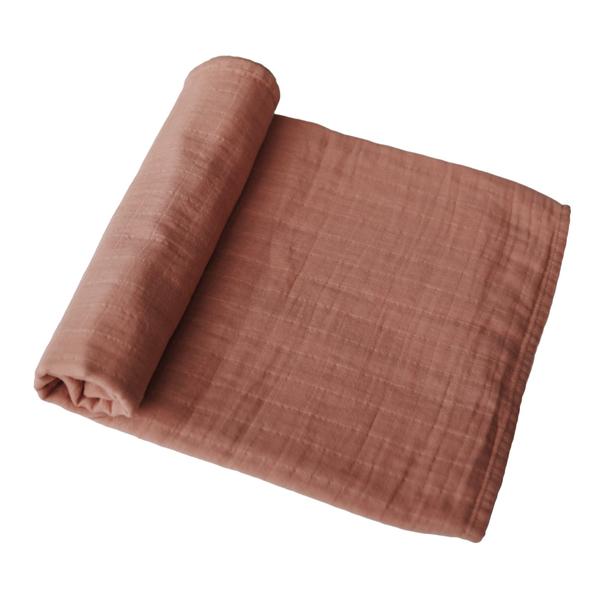Muslin swaddle tawny birch mushie muslin mushie 