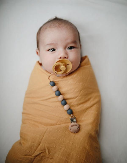 Muslin swaddle tawny birch mushie muslin mushie 