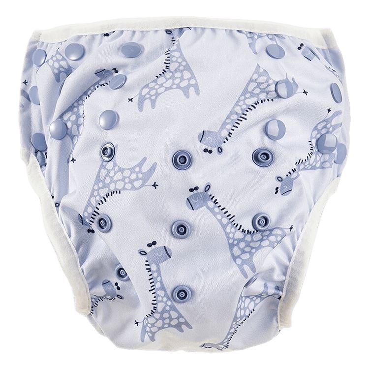 Fralda de natação reutilizável blue giraffe Happy Bear 