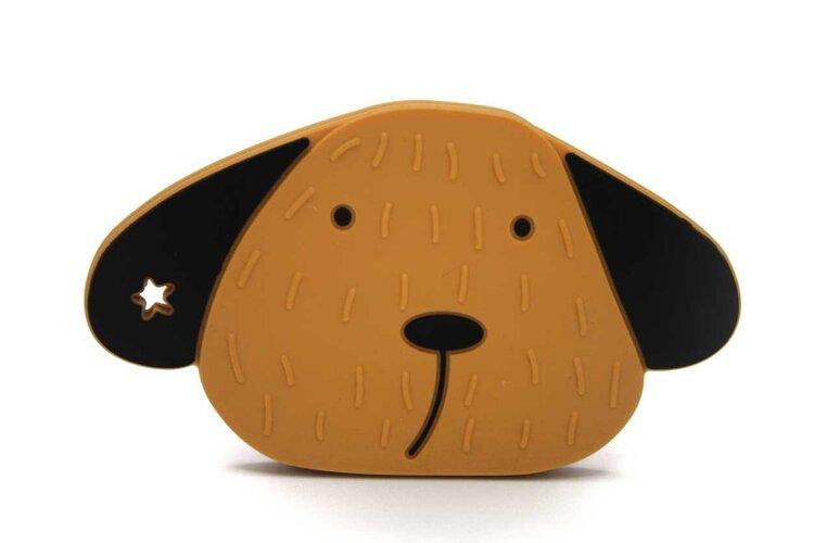 Silicone teether Milo the dog honey Toys the cotton cloud 
