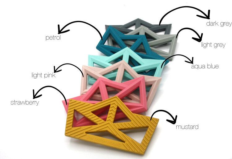 Teether origami ship teether the cotton cloud 