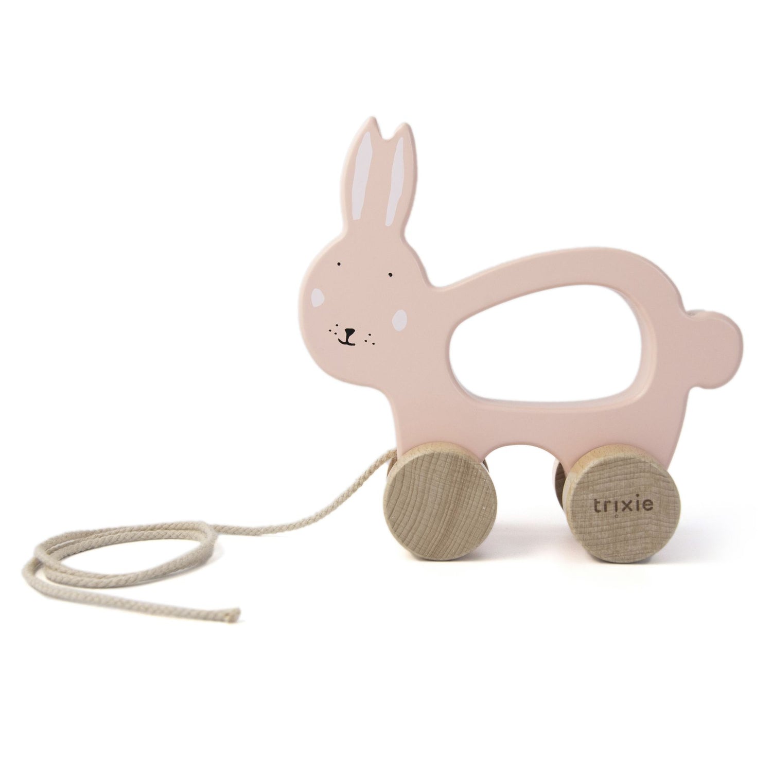 Wooden pull along toy Mrs Rabbit Trixie Toys Trixie 