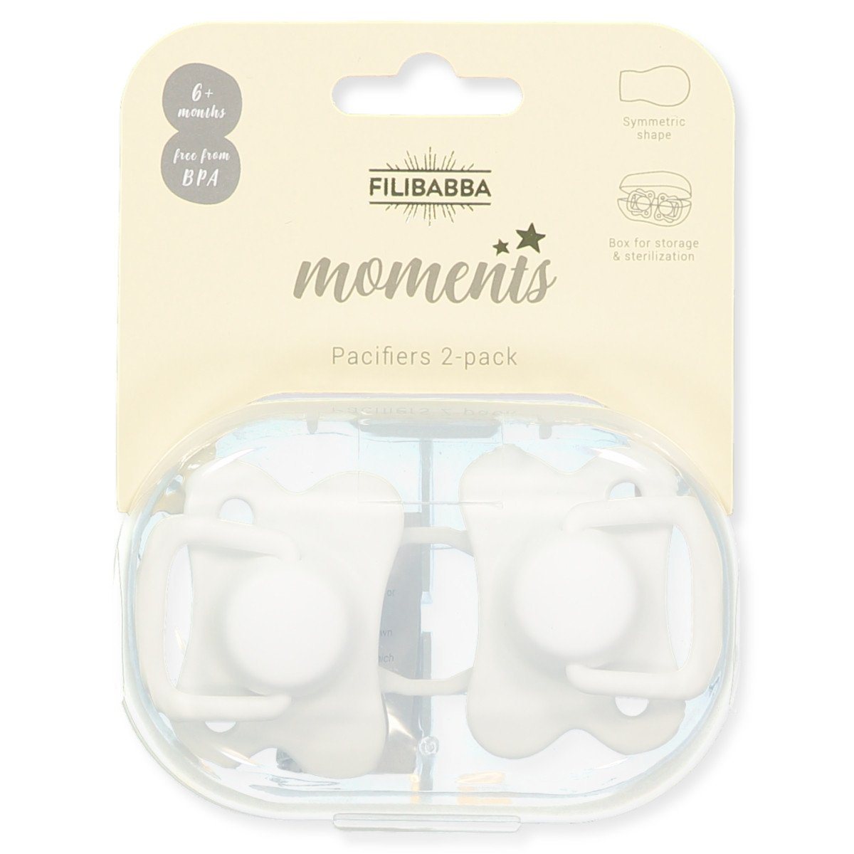 Copy of Pacifiers 2-pack white +6M Filibabba accessories Filibabba 